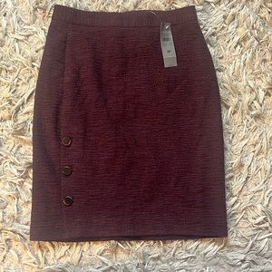 Ann Taylor tweed purple skirt size 0 petite